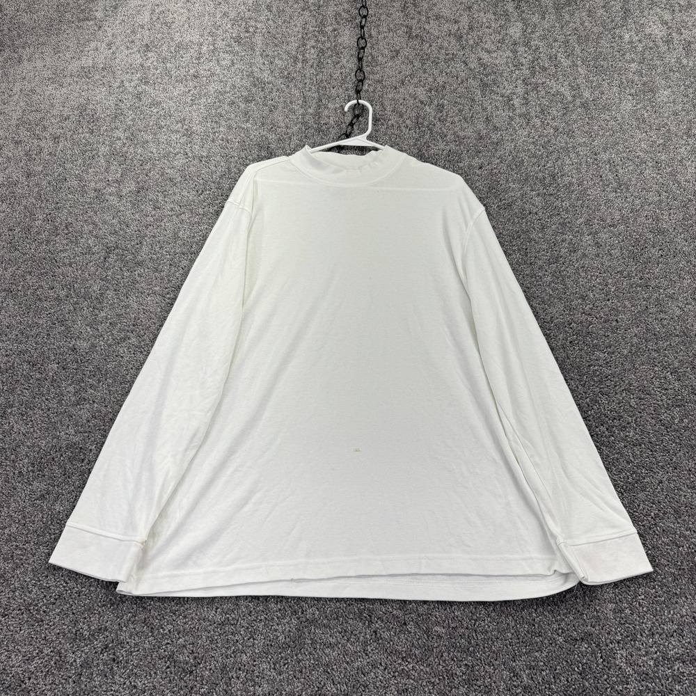 Croft & Barrow Shirt Mens XL White Long Sleeve Extra Soft Tee Casual Basic